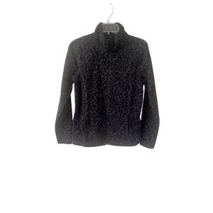 Made for Life Full Zip Animal Print Fleece Jacket Sz M